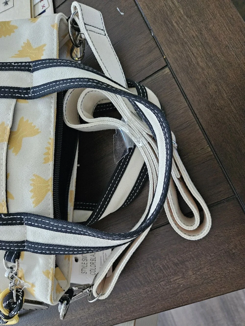Cee Klein Canvas Pasta Motif Tote Bag NWT